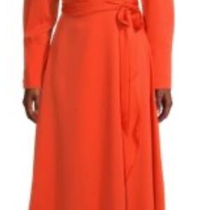 BCBG Orange Long Sleeve Dress